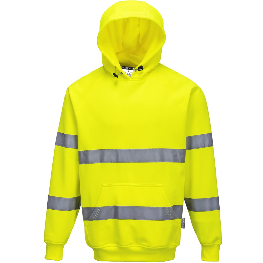 Hi Viz Yellow Portwest Hooded Sweatshirt