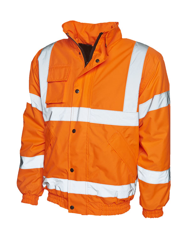 Hi Viz Bomber Jackets, premium brands, Portwest, Uneek etc - clearance stock