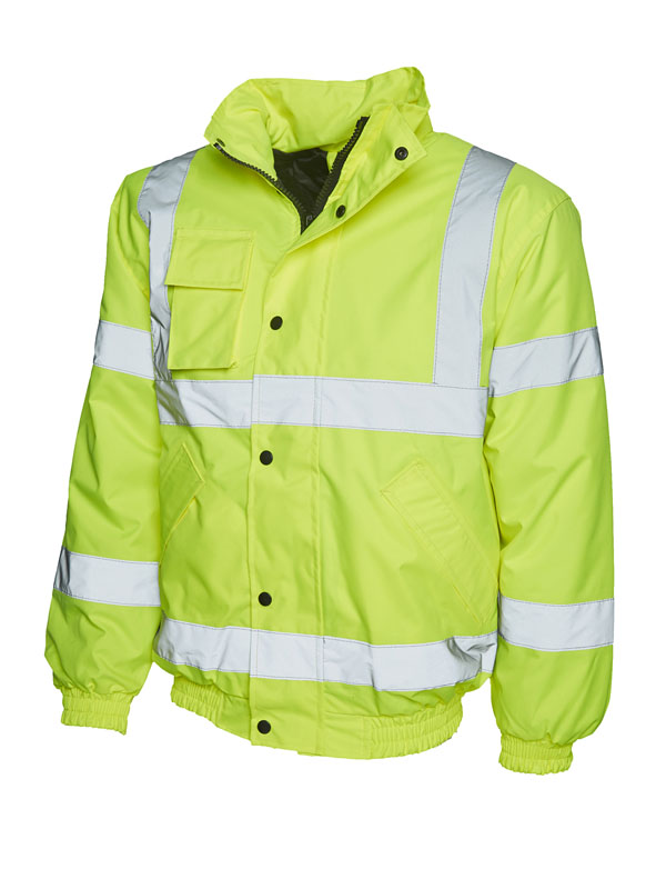 Hi Viz Bomber Jackets, premium brands, Portwest, Uneek etc - clearance stock